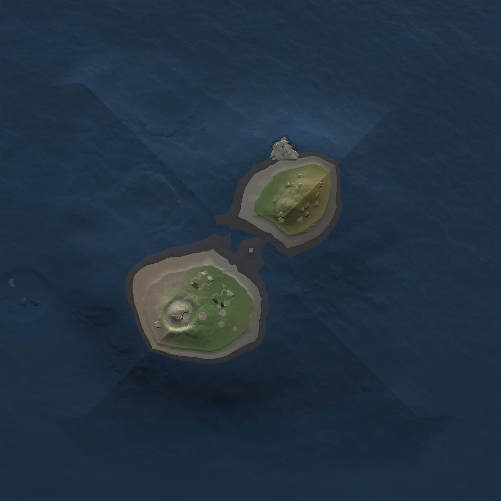 Rust Map: Procedural Map, Size: 1000, Seed: 1917087487, 3 Monuments