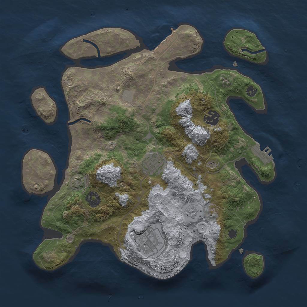 Rust Map: Procedural Map, Size: 3000, Seed: 1731196279, 11 Monuments