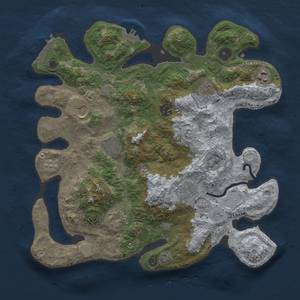 Thumbnail Rust Map: Procedural Map, Size: 3500, Seed: 13757, 16 Monuments