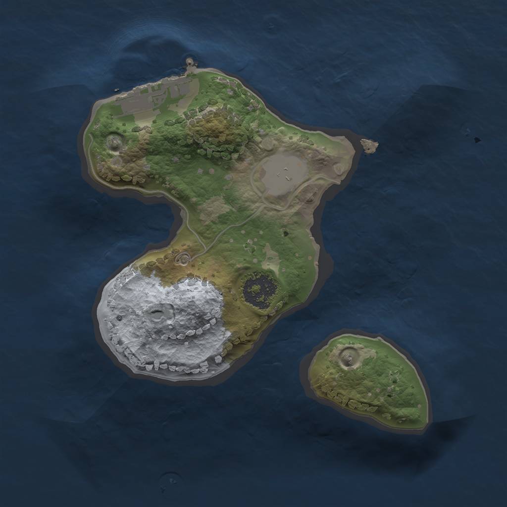 Rust Map: Procedural Map, Size: 1550, Seed: 1303874290, 4 Monuments