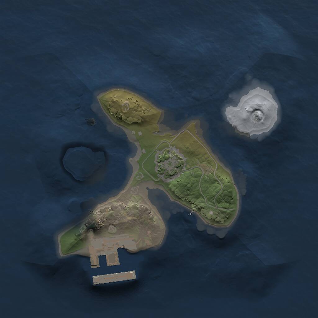 Rust Map: Procedural Map, Size: 1500, Seed: 464612, 3 Monuments