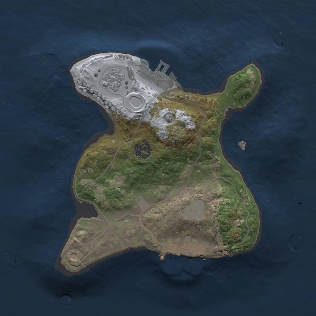 Rust Map: Procedural Map, Size: 1800, Seed: 2451126, 6 Monuments
