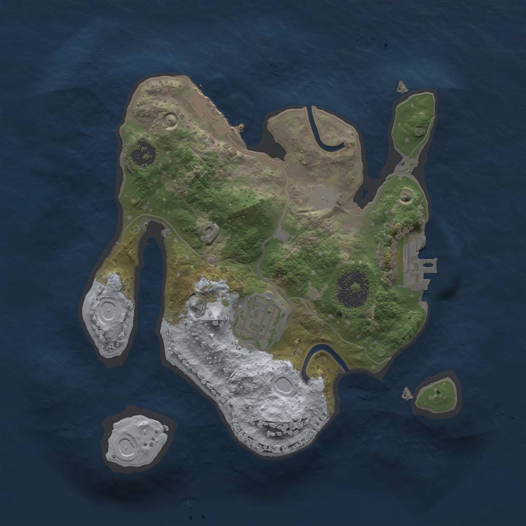 Rust Map: Procedural Map, Size: 2200, Seed: 12548458, 6 Monuments