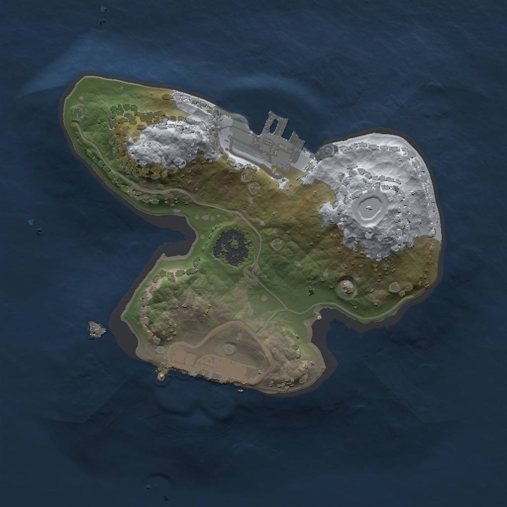 Rust Map: Procedural Map, Size: 1500, Seed: 675424733, 5 Monuments