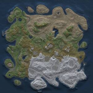 Thumbnail Rust Map: Procedural Map, Size: 4250, Seed: 244475025, 17 Monuments