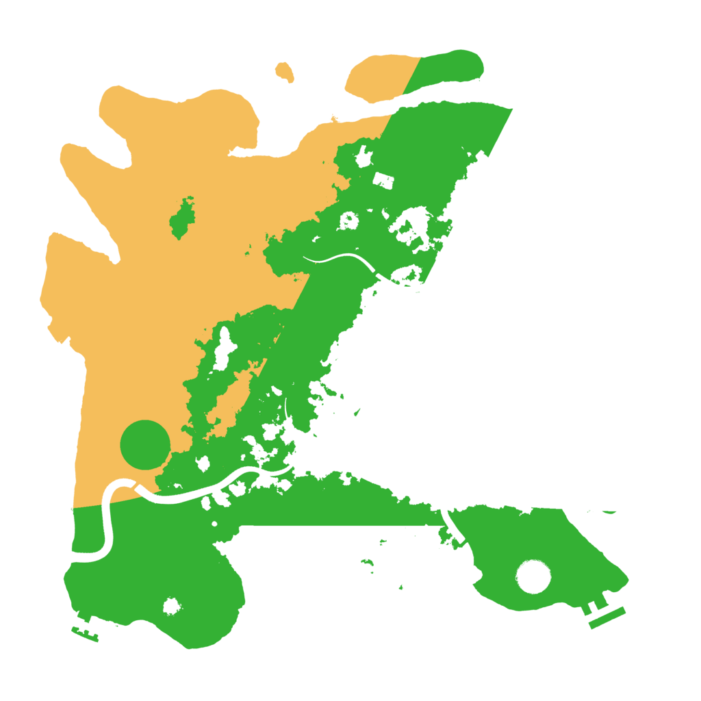 Biome Rust Map: Procedural Map, Size: 3700, Seed: 70442125