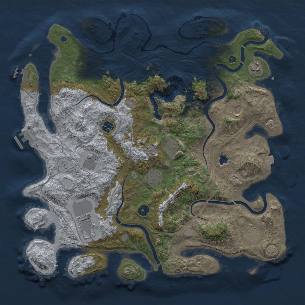 Rust Map: Procedural Map, Size: 4250, Seed: 29062023, 15 Monuments