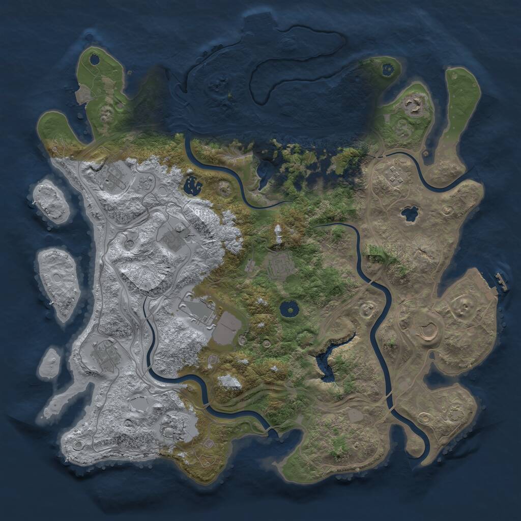 Rust Map: Procedural Map, Size: 4250, Seed: 30062023, 17 Monuments
