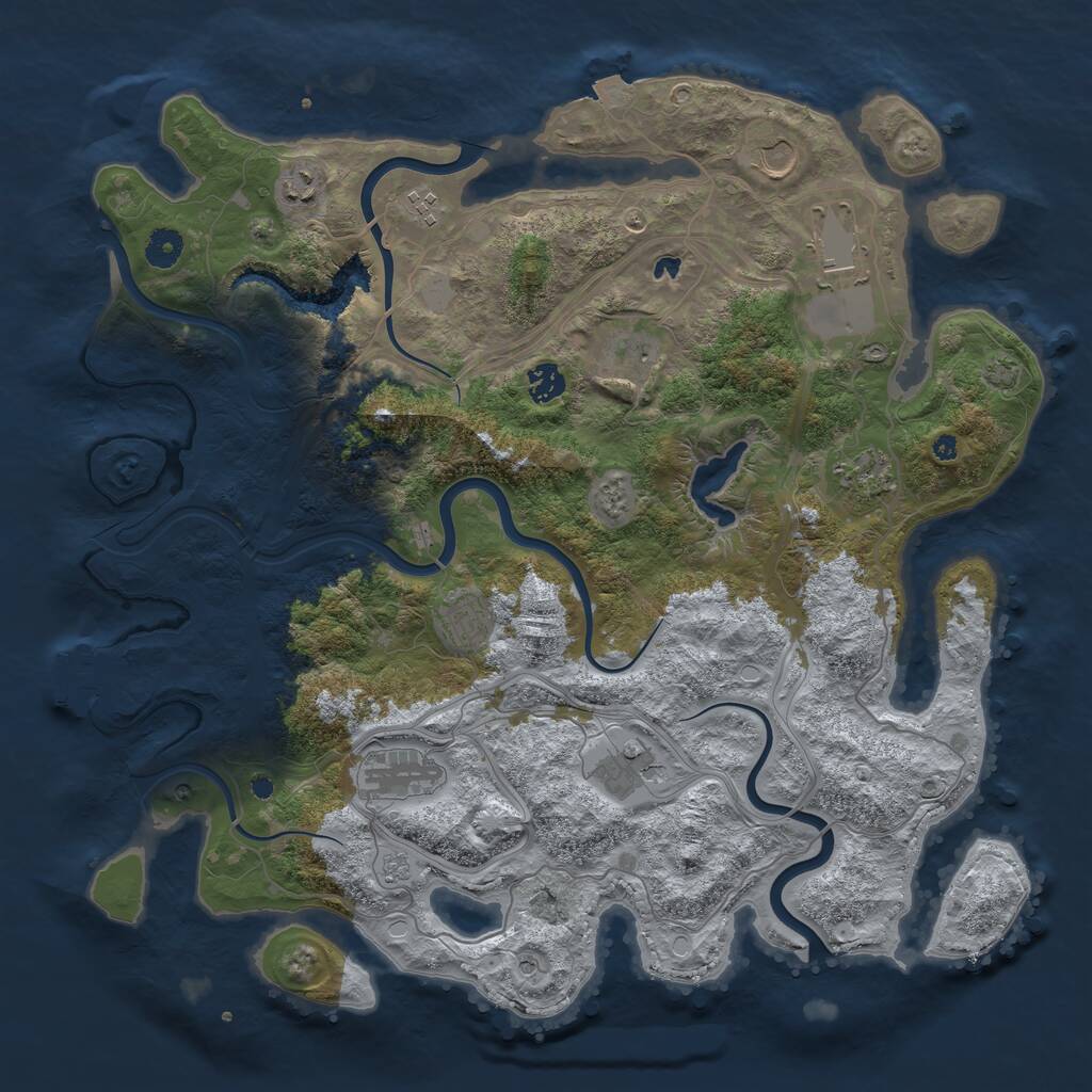 Rust Map: Procedural Map, Size: 4250, Seed: 4123769, 15 Monuments