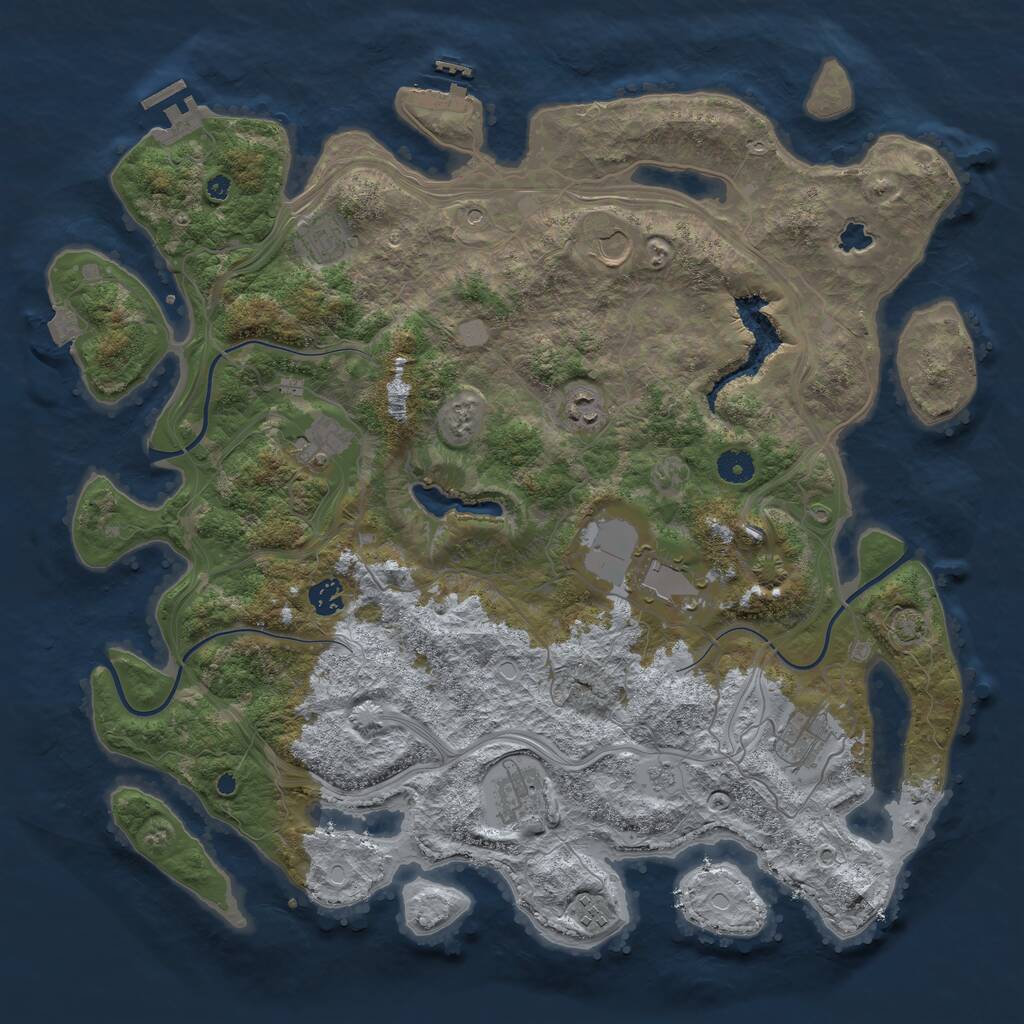 Rust Map: Procedural Map, Size: 4300, Seed: 6831742, 15 Monuments