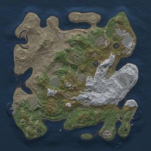 Thumbnail Rust Map: Procedural Map, Size: 3700, Seed: 50172767, 18 Monuments