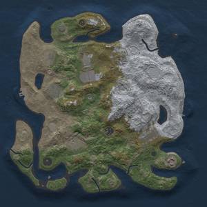 Thumbnail Rust Map: Procedural Map, Size: 3500, Seed: 666281464, 17 Monuments