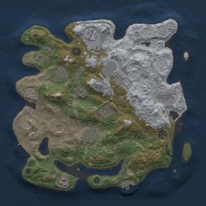 Thumbnail Rust Map: Procedural Map, Size: 3500, Seed: 677901662, 18 Monuments