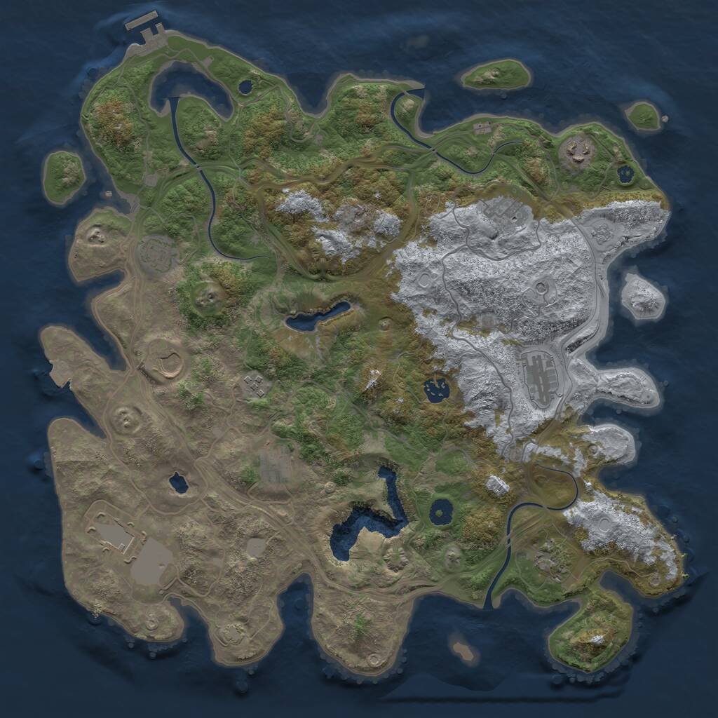 Rust Map: Procedural Map, Size: 4250, Seed: 79230158, 15 Monuments