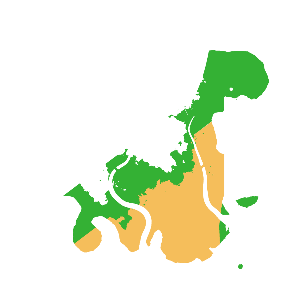 Biome Rust Map: Procedural Map, Size: 2500, Seed: 779545297