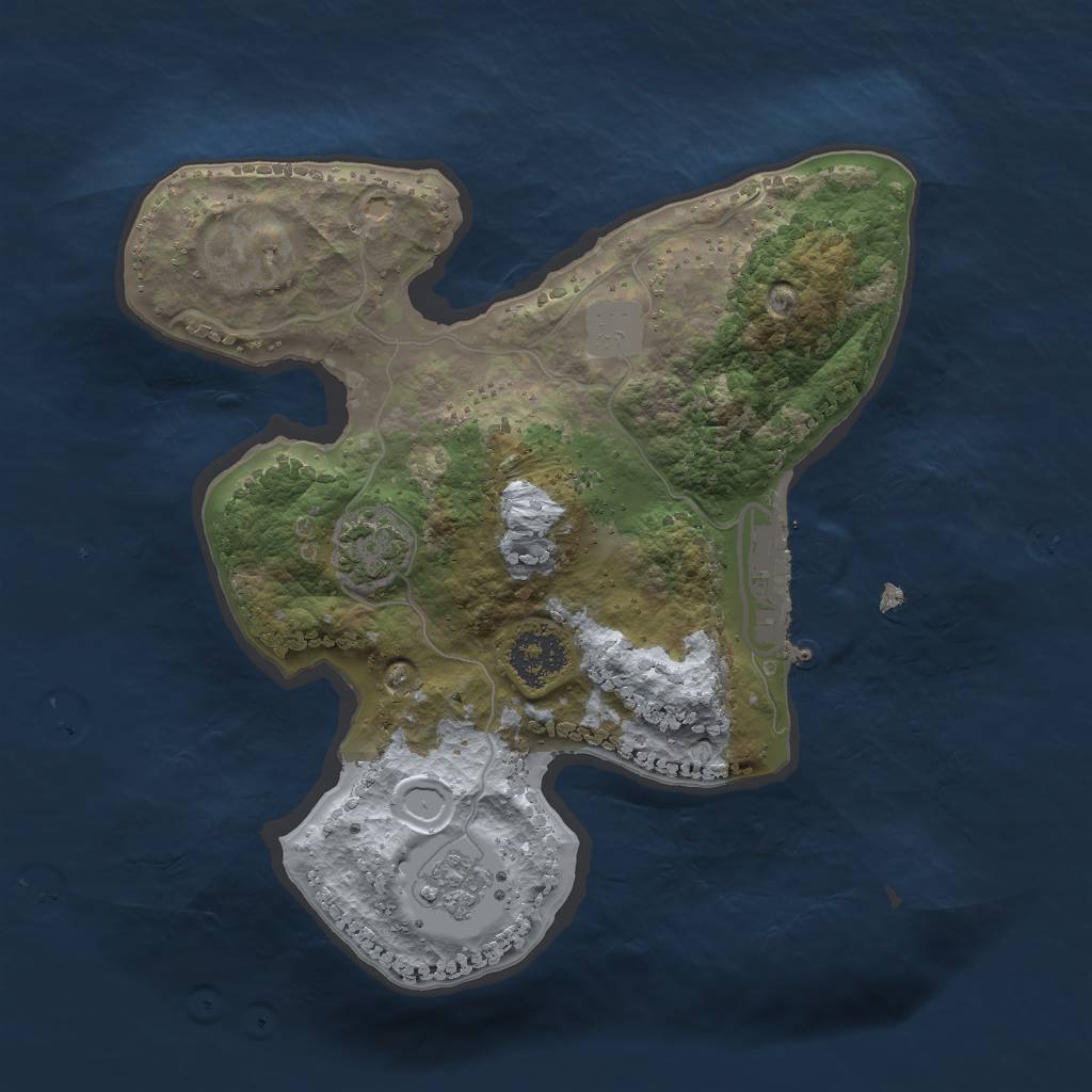 Rust Map: Procedural Map, Size: 2000, Seed: 1650935257, 6 Monuments