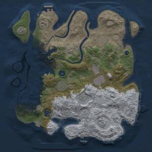 Thumbnail Rust Map: Procedural Map, Size: 3500, Seed: 291864060, 14 Monuments