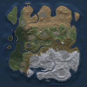 Thumbnail Rust Map: Procedural Map, Size: 3500, Seed: 291864060, 18 Monuments