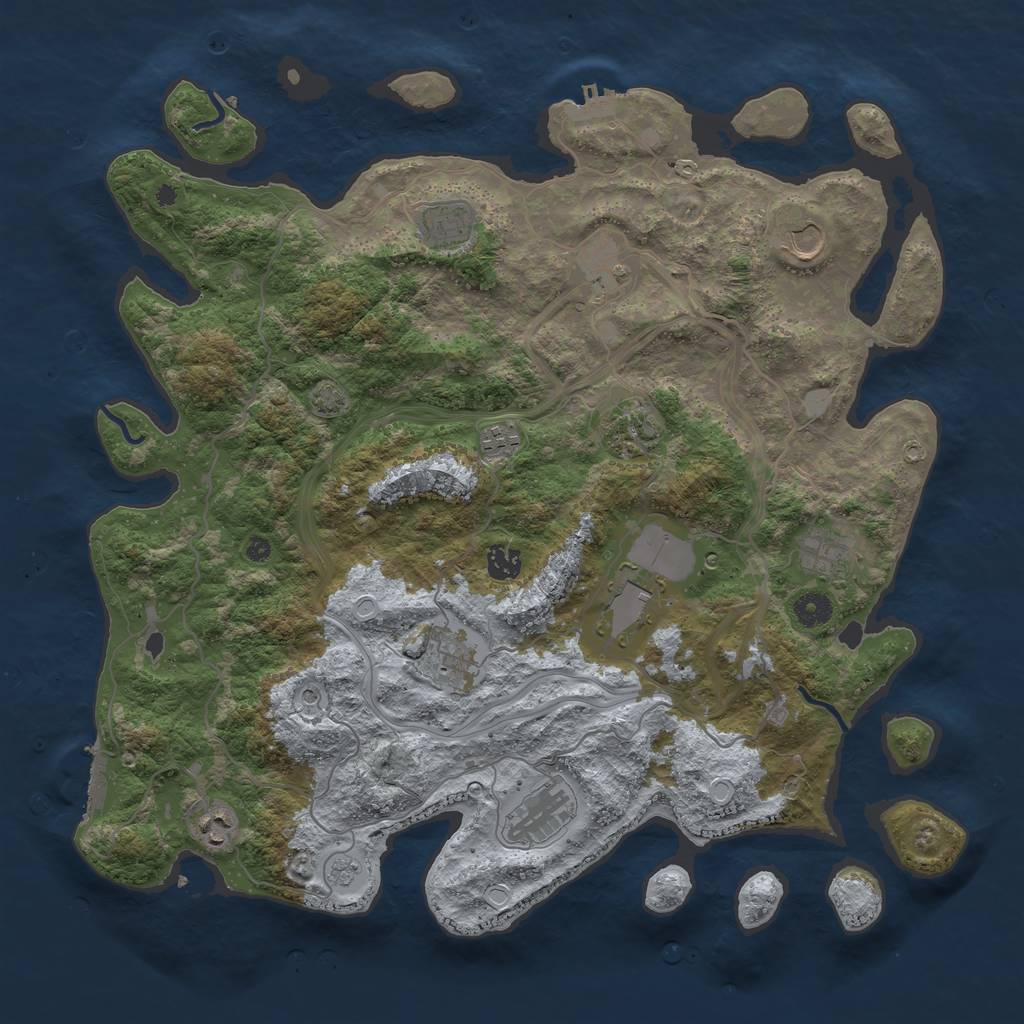 Rust Map: Procedural Map, Size: 4250, Seed: 1512705941, 19 Monuments