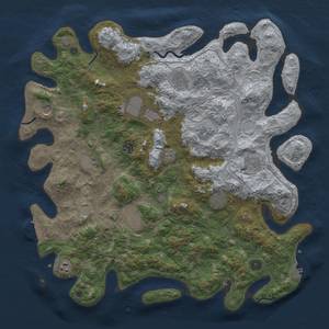 Thumbnail Rust Map: Procedural Map, Size: 4500, Seed: 1340746162, 19 Monuments