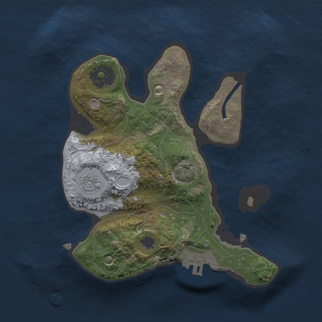 Rust Map: Procedural Map, Size: 2000, Seed: 58332440, 6 Monuments