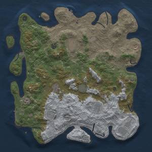 Thumbnail Rust Map: Procedural Map, Size: 4500, Seed: 981953119, 19 Monuments