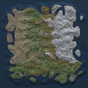 Thumbnail Rust Map: Procedural Map, Size: 4500, Seed: 43110719, 19 Monuments