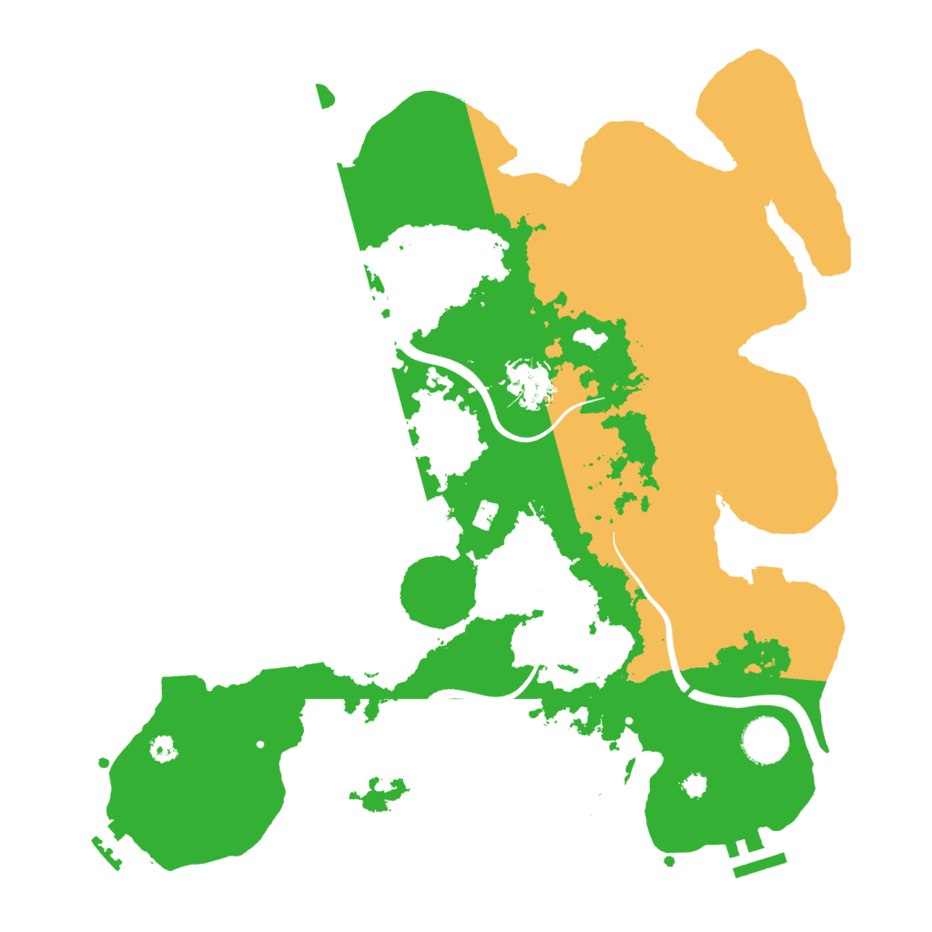 Biome Rust Map: Procedural Map, Size: 3500, Seed: 335835321