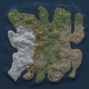 Thumbnail Rust Map: Procedural Map, Size: 3500, Seed: 627187482, 16 Monuments