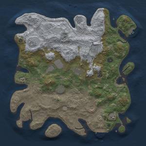 Thumbnail Rust Map: Procedural Map, Size: 4000, Seed: 3242123, 18 Monuments