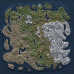 Thumbnail Rust Map: Procedural Map, Size: 5000, Seed: 123654789, 17 Monuments