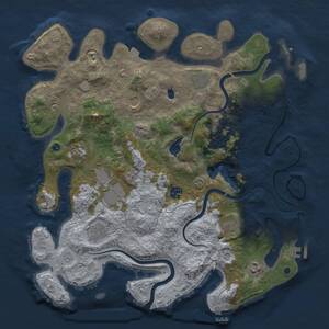 Thumbnail Rust Map: Procedural Map, Size: 4000, Seed: 2040436164, 15 Monuments