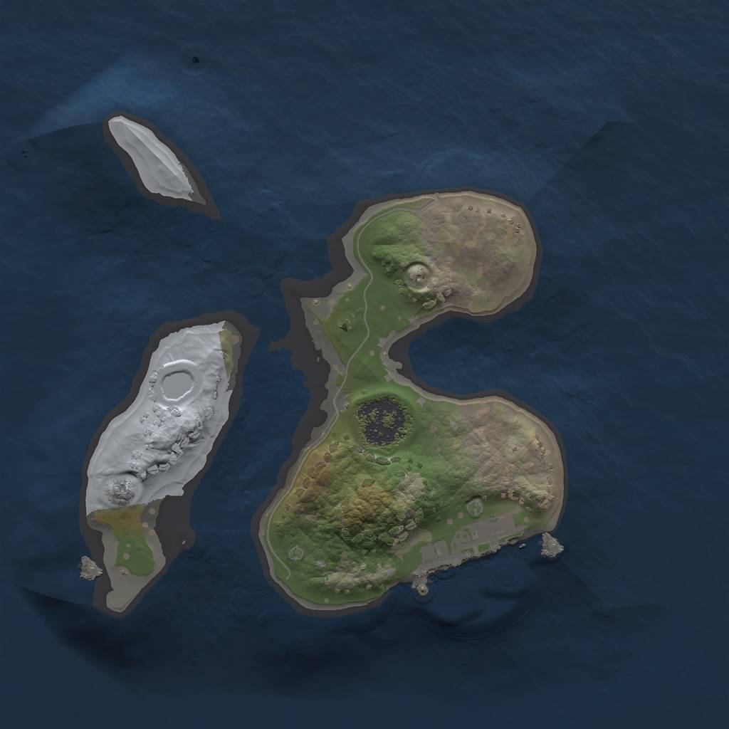 Rust Map: Procedural Map, Size: 1600, Seed: 5542781, 4 Monuments