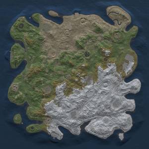 Thumbnail Rust Map: Procedural Map, Size: 4500, Seed: 1039123573, 19 Monuments