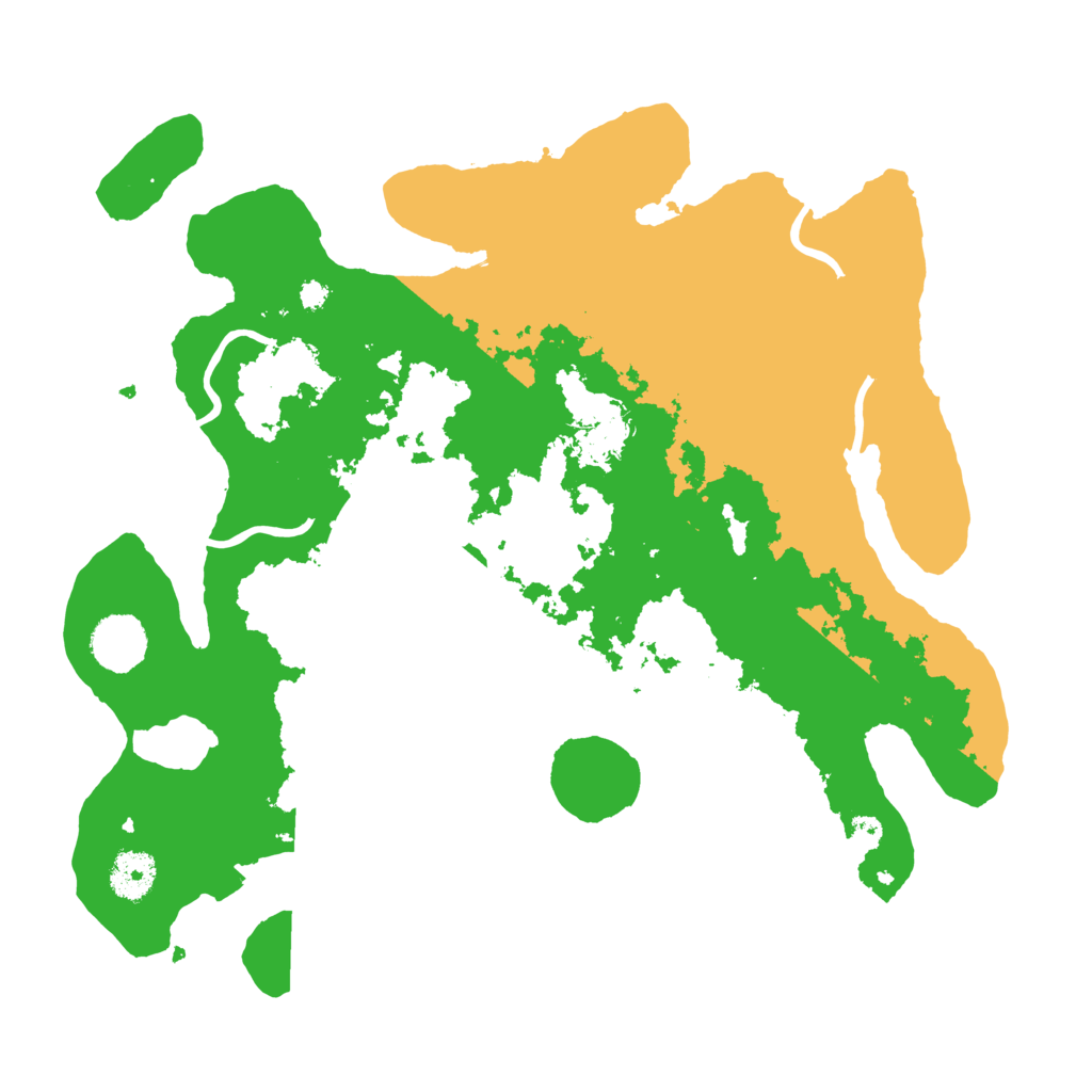 Biome Rust Map: Procedural Map, Size: 3500, Seed: 66633