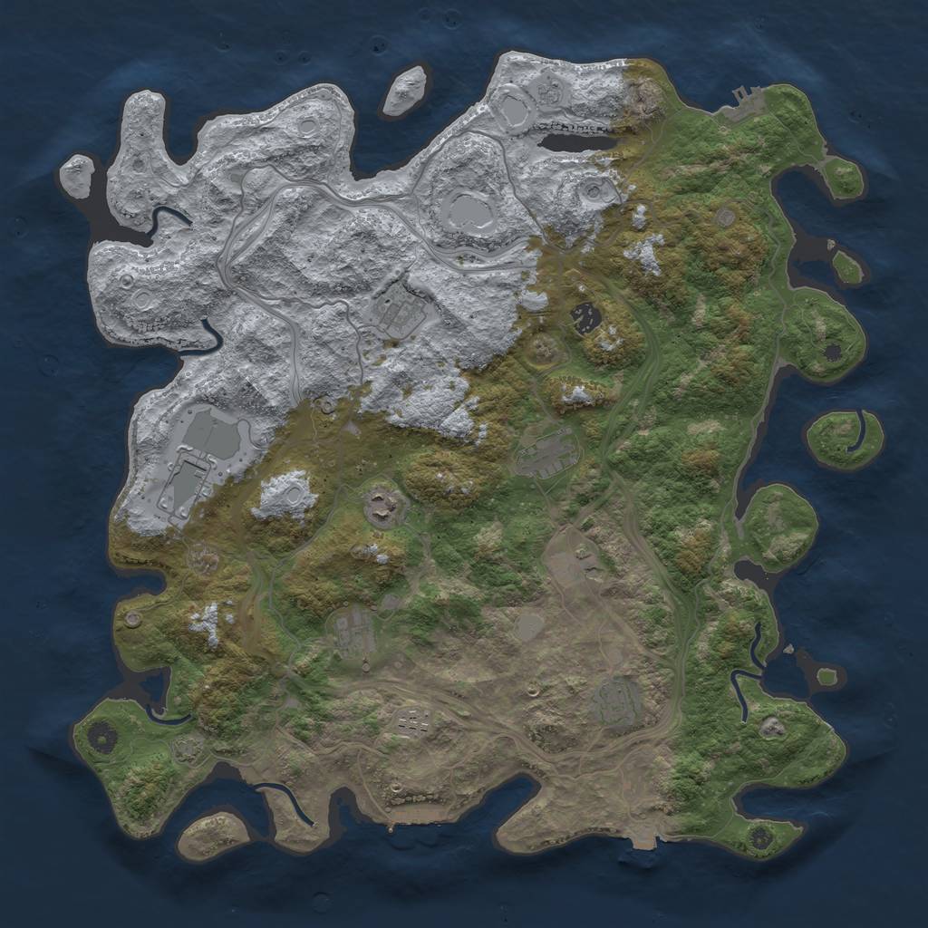 Rust Map: Procedural Map, Size: 4560, Seed: 2234775, 17 Monuments