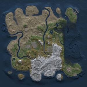 Thumbnail Rust Map: Procedural Map, Size: 3500, Seed: 275635408, 14 Monuments