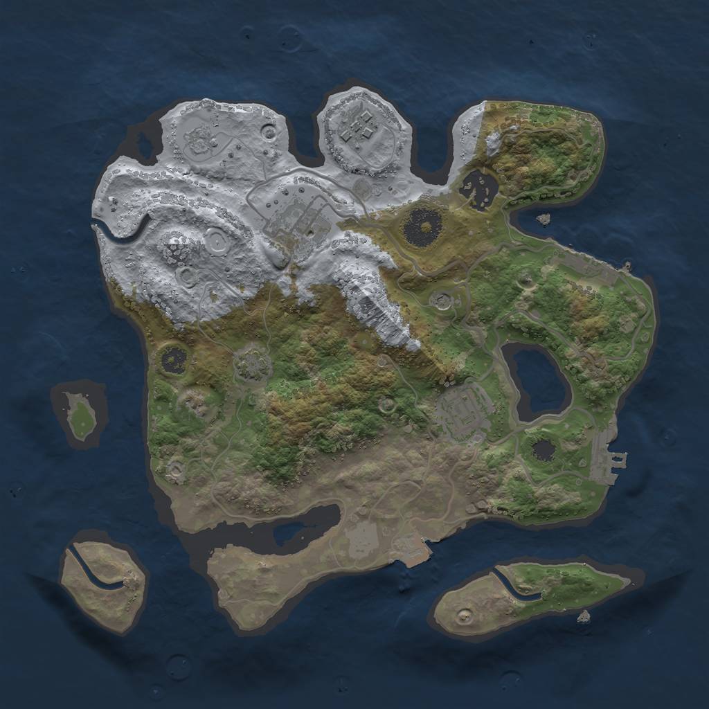 Rust Map: Procedural Map, Size: 2800, Seed: 867837152, 12 Monuments