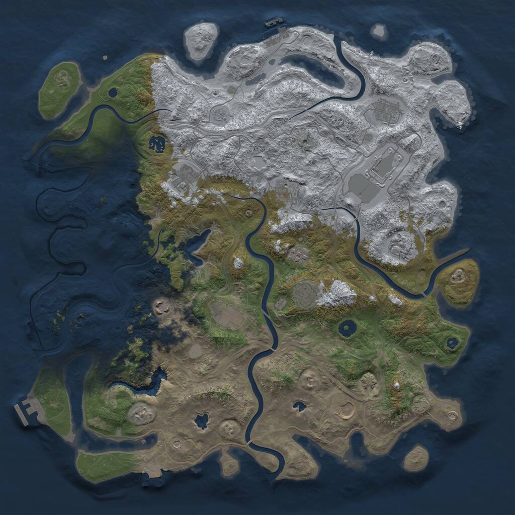 Rust Map: Procedural Map, Size: 4500, Seed: 6655792, 17 Monuments
