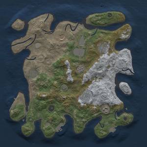 Thumbnail Rust Map: Procedural Map, Size: 3500, Seed: 386931157, 15 Monuments