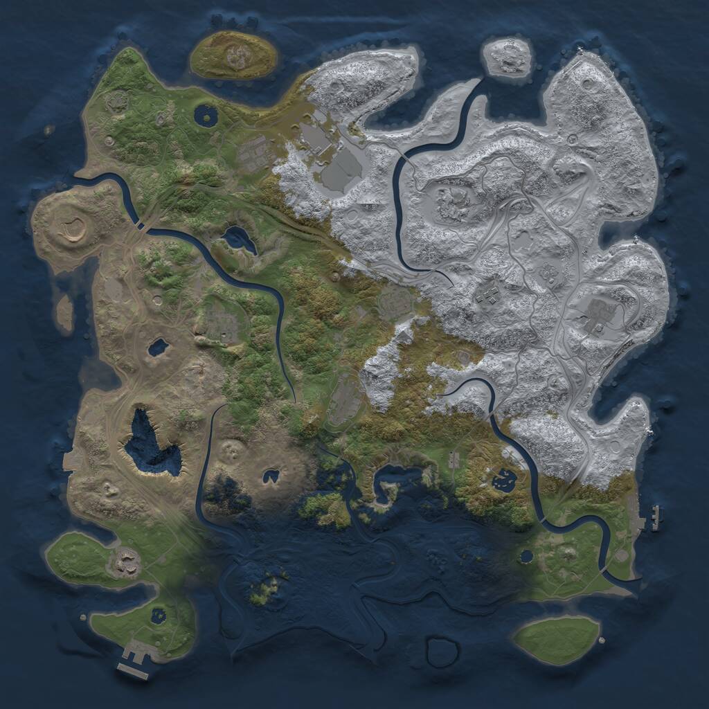 Rust Map: Procedural Map, Size: 4500, Seed: 1771781419, 17 Monuments