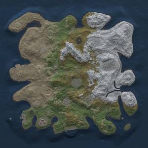 Thumbnail Rust Map: Procedural Map, Size: 3500, Seed: 10001, 14 Monuments