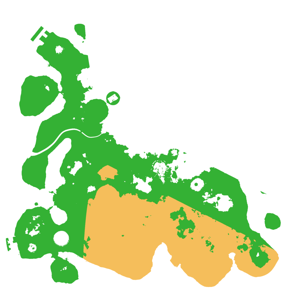 Biome Rust Map: Procedural Map, Size: 3600, Seed: 2551063