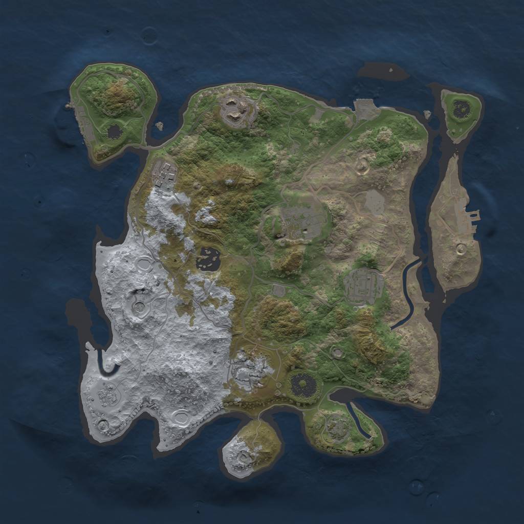 Rust Map: Procedural Map, Size: 3100, Seed: 96815351, 14 Monuments