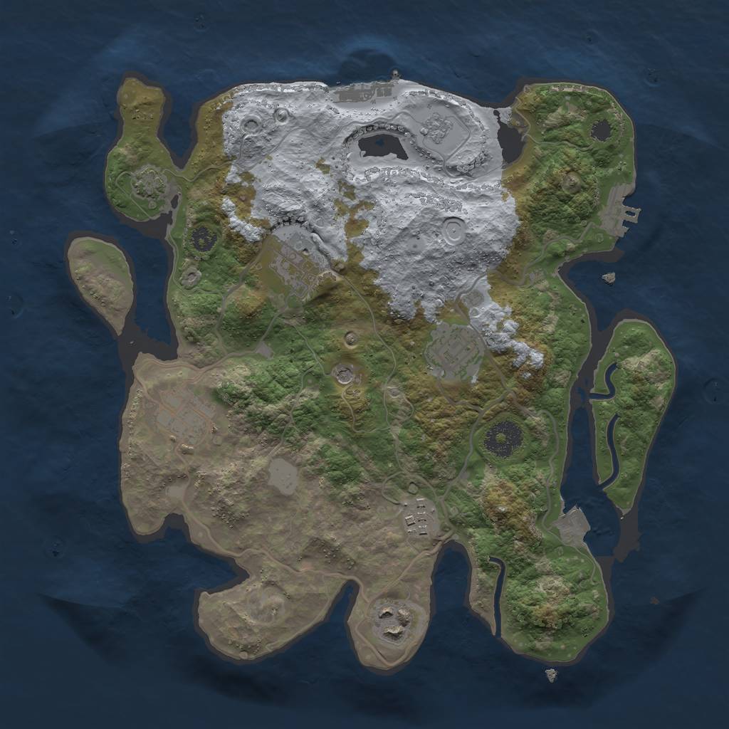 Rust Map: Procedural Map, Size: 3000, Seed: 27685, 13 Monuments