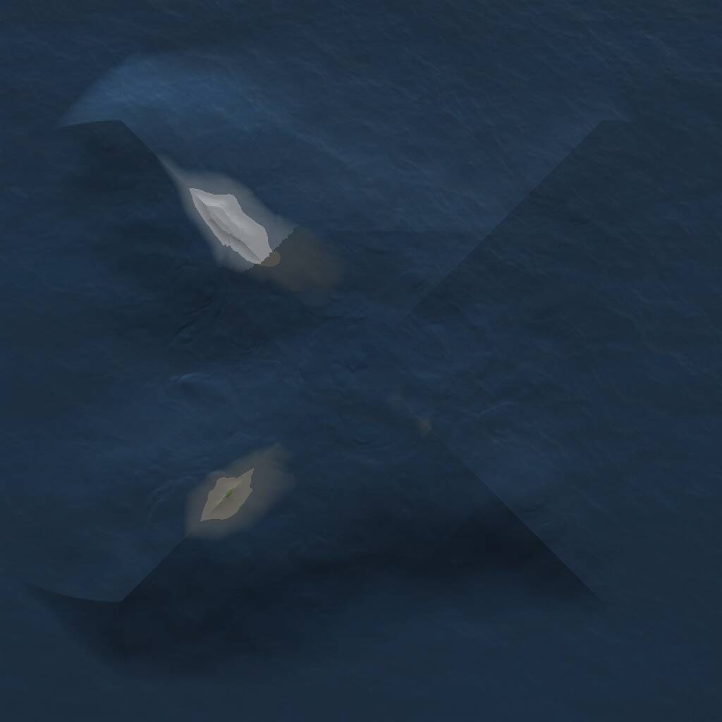 Rust Map: Procedural Map, Size: 1000, Seed: 55555, 1 Monuments