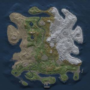 Thumbnail Rust Map: Procedural Map, Size: 3500, Seed: 478720102, 13 Monuments