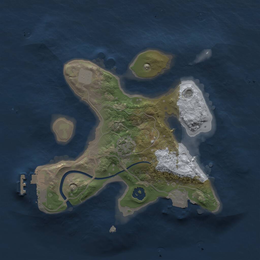 Rust Map: Procedural Map, Size: 2000, Seed: 293987304, 3 Monuments
