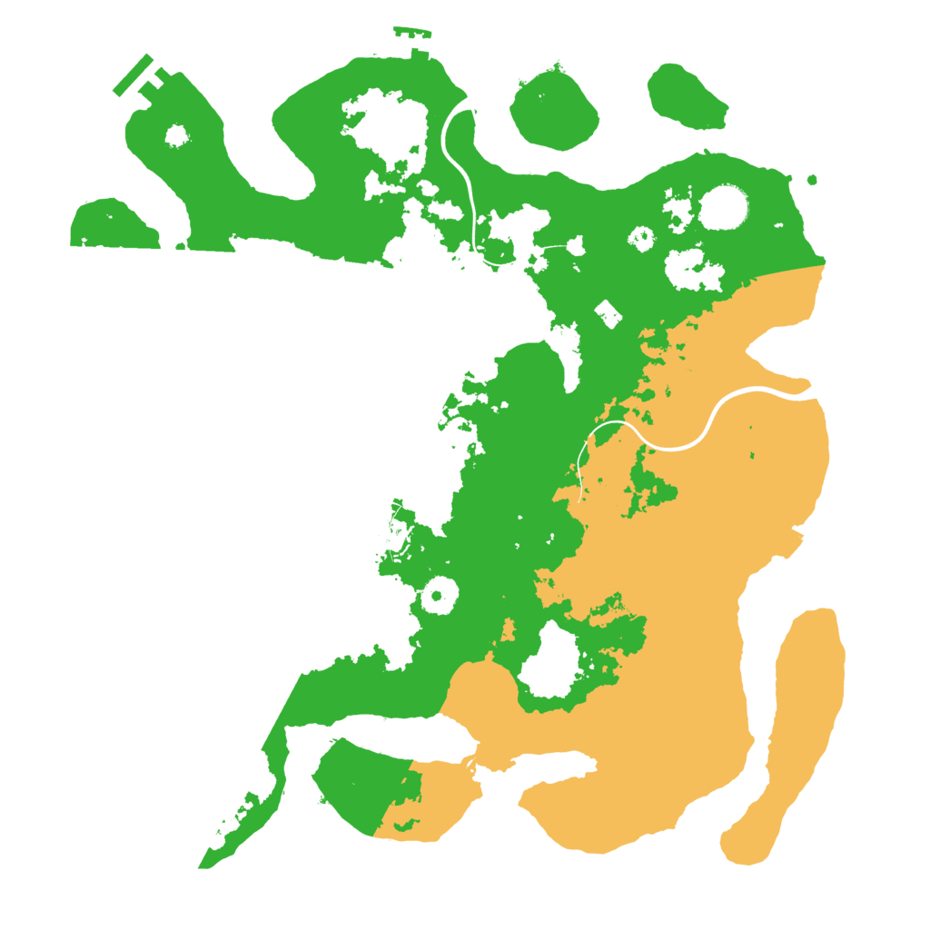 Biome Rust Map: Procedural Map, Size: 3700, Seed: 609107058