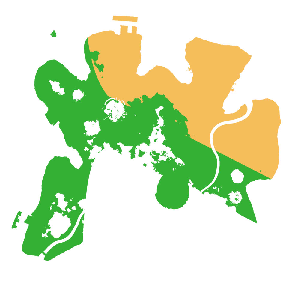Biome Rust Map: Procedural Map, Size: 2500, Seed: 359785421